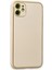 Bfs iPhone 12 Kılıf Coco Deri Silikon Kapak - Gold 2