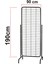 Siyah Tel Pano Ayakkabı Standı 90X190 cm 30 Raflı Ayakkabı Teşhir Standı 3