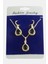 Msa-Shop Damla Zirkon Taşlı Set Kolye-Siyah 2