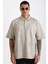 Eskitme Efektli Yıkamalı Double Pike Kumaş Erkek Polo Yaka Loose Fit Tişört 1