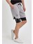 Unisex Baskılı Iç Cepli Sporcu Alt Taytlı Şort - Gri 1