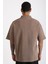 Eskitme Efektli Yıkamalı Double Pike Kumaş Erkek Polo Yaka Loose Fit Tişört 3