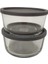 Feyzade Round Saklama Kabı (800 cc x 2 Adet) Antrasit Kapaklı 2
