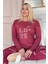 Kırmızı Love Desenli Termal Kadın Pijama Takımı 1