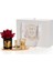 Siyah Cam Gold Pirinç Mum ve Gül Set Kırmızı 2