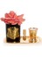 Siyah Cam Gold Mercan Set Tepsili Tepsi Set Tek Gül 1