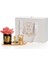 Siyah Cam Gold Mercan Set Tepsili Tepsi Set Tek Gül 2