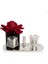 Siyah Cam Silver Pirinç Mum ve Gül Set Kırmızı 1