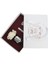 Siyah Cam Silver Pirinç Mum ve Gül Set Krem 3