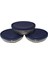 Feyzade Tokyo Saklama Kabı Seti 3'lü (880CC x 3 Adet) Lacivert Kapaklı 4