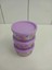 Feyzade Round Saklama Kabı Seti 3 Adet 380CC Lila Kapak 2