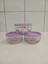 Feyzade Round Saklama Kabı Seti 3 Adet 380CC Lila Kapak 3