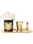 Siyah Cam Gold Allıklı Set 2