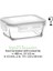 Fresco 4'lü Saklama Kabı Seti (Dikdörtgen) (Beyaz Kapak 1900CC-1200CC-800CC-400CC) 5