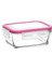 Feyzade Fresco Kahvaltılık Saklama Kabı Seti 8 Adet 400CC Pembe Kapaklı Dikdörtgen (FRS-237) 2