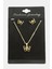 Msa-Shop Kelebek Zirkon Taşlı Set Kolye-Siyah 2