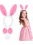 Pembe Tavşan Kostüm Seti – Taç, Papyon, Ponpon (12’li Paket) 4