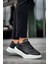 ET0354 Günlük Bağcıklı Erkek Yüksek Taban Siyah Spor Ayakkabı 1