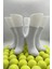 Unisex Beyaz Yarım Konç Tenis Çorap Kolej 6'lı Set 2