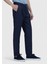 Lacivert Düz Kumaş Slim Fit Casual %100 Yün Pantolon 3