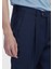 Lacivert Düz Kumaş Slim Fit Casual %100 Yün Pantolon 4