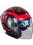 Yarım Kask Güneş Vizörlü Kırmızı x Large (Xl) 1