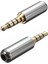 5 Adet - 3.5mm Stereo Jack Metal 3 Pin 4 Boğumlu Erkek Konnektör - Trrs Lehim Tipi Jak - Gri 2