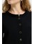 Uzun Kollu Patlı Triko Kazak Siyah 13943005002 2