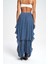 Mireya Asimetrik Indigo Dantel Etek 5