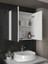 Binary Banyo Üst Dolabı Aynalı Dolap Çok Amaçlı Dolap Beyaz 3
