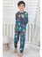 Erkek Çocuk %100 Pamuklu Tangram Desenli Pijama Takımı 2