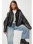 Suni Deri Bomber Ceket LOH0012 Siyah 3