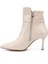 Kadın Ten Fermuarlı İnce Topuklu Bot 3