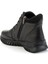 Siyah Hakiki Deri Kadın Bot & Bootie K02462040603 3