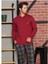 Pijamangel Erkek Pijama Takımı Bordo Kareli 1