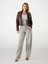 Jeannine Kadın Kahverengi Biker Ceket W5YL19WHDS0-FN09 2