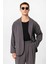 Antrasit Oversize Astarsız Erkek Blazer Ceket 1