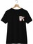 Oversize Pamuklu Beyaz Kadın Kahve ve Kalp Minimal Baskılı T-Shirt 4