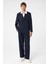 Lacivert Relax Fit Kruvaze Erkek Blazer Ceket 2