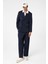 Lacivert Relax Fit Kruvaze Erkek Blazer Ceket 3