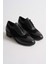 Kadın Hakiki Deri Topuklu Oxford Ayakkabı - Siyah 4