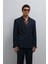 Lacivert Relax Fit Kruvaze Erkek Blazer Ceket 1