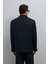 Lacivert Relax Fit Kruvaze Erkek Blazer Ceket 4