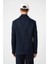 Lacivert Relax Fit Keten Karışımlı Erkek Blazer Ceket 4