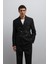 Siyah Kruvaze Erkek Blazer Ceket 1