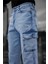 Prf 011 Yıpratmalı Komando Baggy Fit Kot Kargo Pantolon 4
