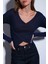 Lacivert Kruvaze Kadın Bluz 4
