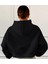 Relaxed Fit Basic Crop Hoodie Siyah 2