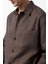 Kahve 100% Keten Relax Fit Erkek Ince Ceket 4