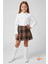 Kız Çocuk Kaşkorşe Ekoseli Şort Etek – Okul & Günlük Giyim Rahat Şık Şort Etek 1